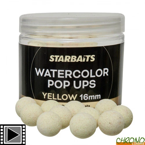 Pop Ups Starbaits Watercolor Jaune Pastel 16mm 70g 1 Pop Ups Starbaits Watercolor Jaune Pastel 16mm 70g