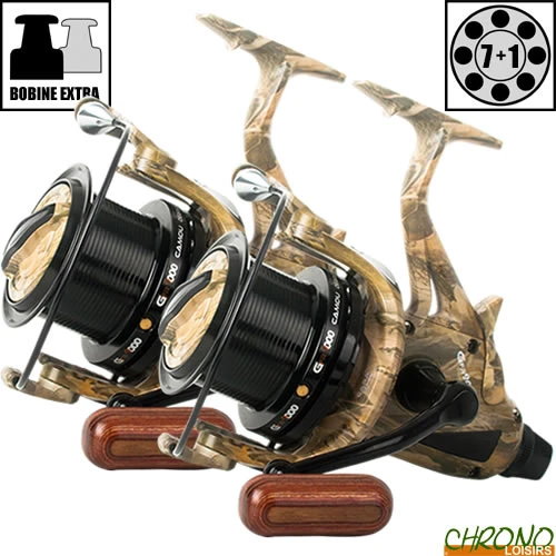 Moulinet Carp Design Débrayable GFR9000 Camou (les 2) 1 Moulinet Carp Design Débrayable GFR9000 Camou (les 2)