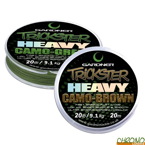 Tresse Gardner Trickster Heavy Camou 20lbs 20m 1 Tresse Gardner Trickster Heavy Camou 20lbs 20m