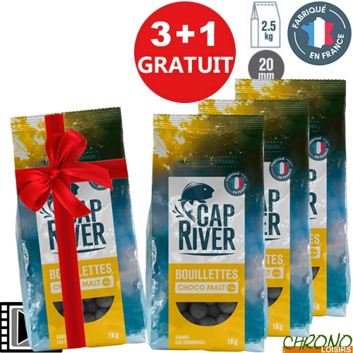 Bouillettes Cap River Choco Malt 20mm 2.5kg (x3) 1 Bouillettes Cap River Choco Malt 20mm 2.5kg (x3)