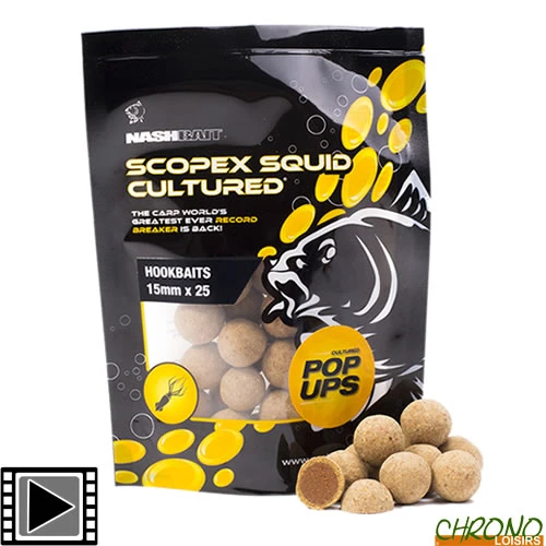 Pop Ups Nash Cultured Scopex Squid 15mm (par 25) 1 Pop Ups Nash Cultured Scopex Squid 15mm (par 25)