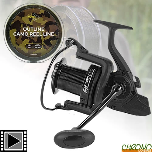 Moulinet Avid Carp ACR 12000 + Outline Camo 1000m 0.33mm 1 Moulinet Avid Carp ACR 12000 + Outline Camo 1000m 0.33mm