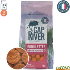 Bouillettes Cap River Peche Poivre 14mm 2.5kg