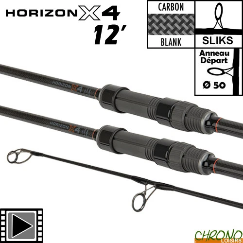Canne Fox Horizon X4 50mm 12' 3.5lbs (les 2) 1 Canne Fox Horizon X4 50mm 12' 3.5lbs (les 2)