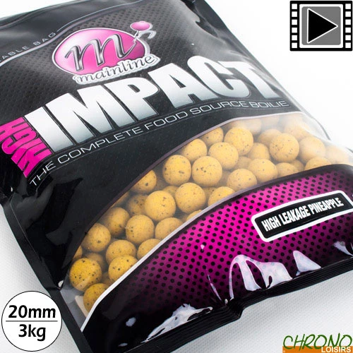 Bouillettes Mainline High Impact High Leakage Pineapple 20mm 3kg 1 Bouillettes Mainline High Impact High Leakage Pineapple 20mm 3kg