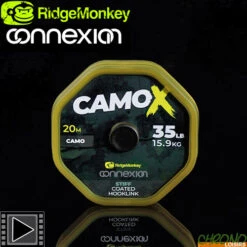 Tresse RidgeMonkey Connexion CamoX Stiff Coated 20m