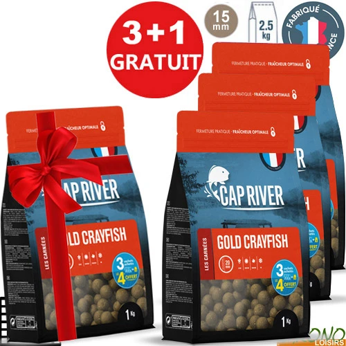 Bouillettes Cap River Gold Crayfish 15mm 2.5kg (x3) 1 Bouillettes Cap River Gold Crayfish 15mm 2.5kg (x3)