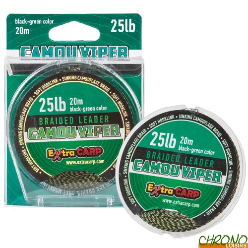 Tresse Extra Carp Camou Viper Black & Green 20m 1 Tresse Extra Carp Camou Viper Black & Green 20m