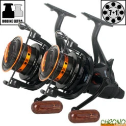 Moulinet Carp Design Débrayable GFR9000 Black & Orange (les 2)