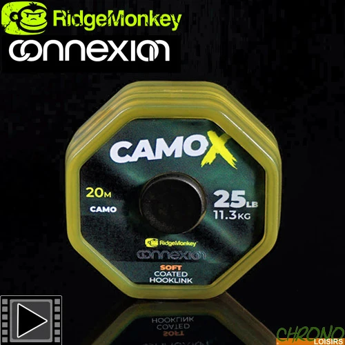 Tresse RidgeMonkey Connexion CamoX Soft Coated 20m 1 Tresse RidgeMonkey Connexion CamoX Soft Coated 20m