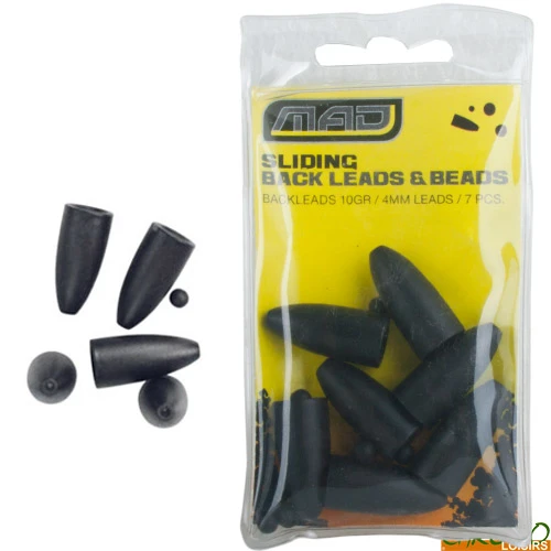 MAD® Flying Back Lead MAD Sliding Beads 4mm 1 MAD® Flying Back Lead MAD Sliding Beads 4mm