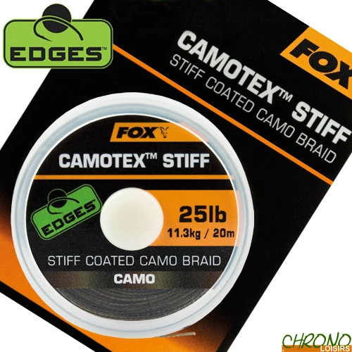 Tresse Fox Camotex Stiff Coated Camo 20m 1 Tresse Fox Camotex Stiff Coated Camo 20m