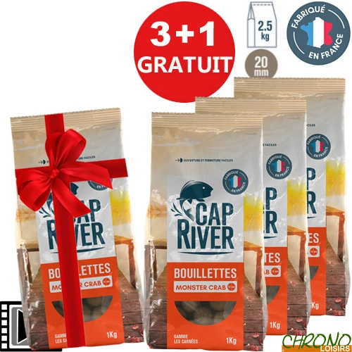Bouillettes Cap River Monster Crab 20mm 2.5kg (x3) 1 Bouillettes Cap River Monster Crab 20mm 2.5kg (x3)